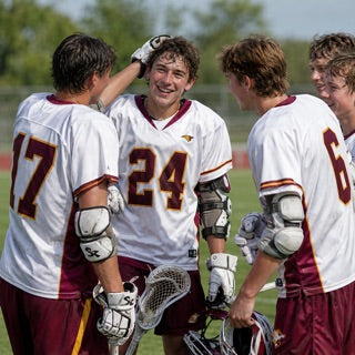 Athletic team in custom jerseys